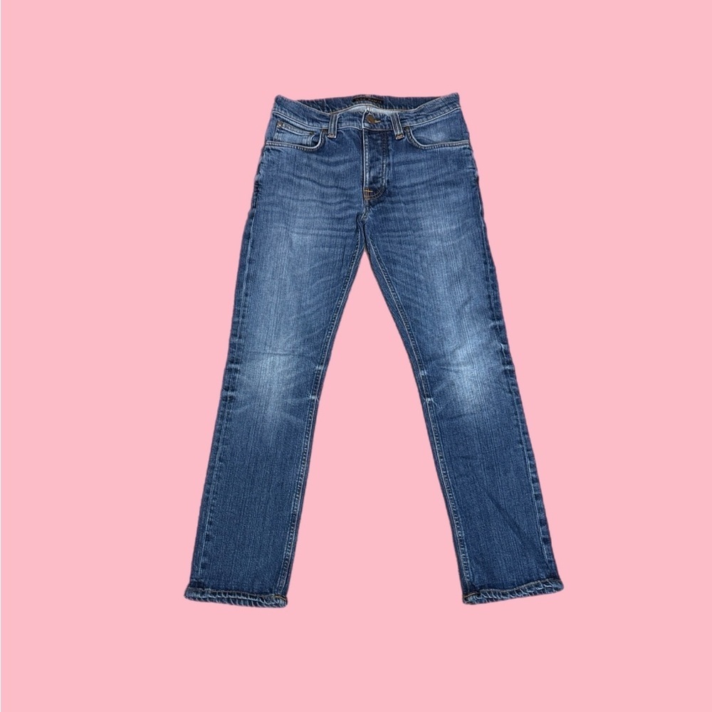 Nudie Jeans Co Women’s Blue Mid-Rise Ankle Skinny Jeans Sz 28